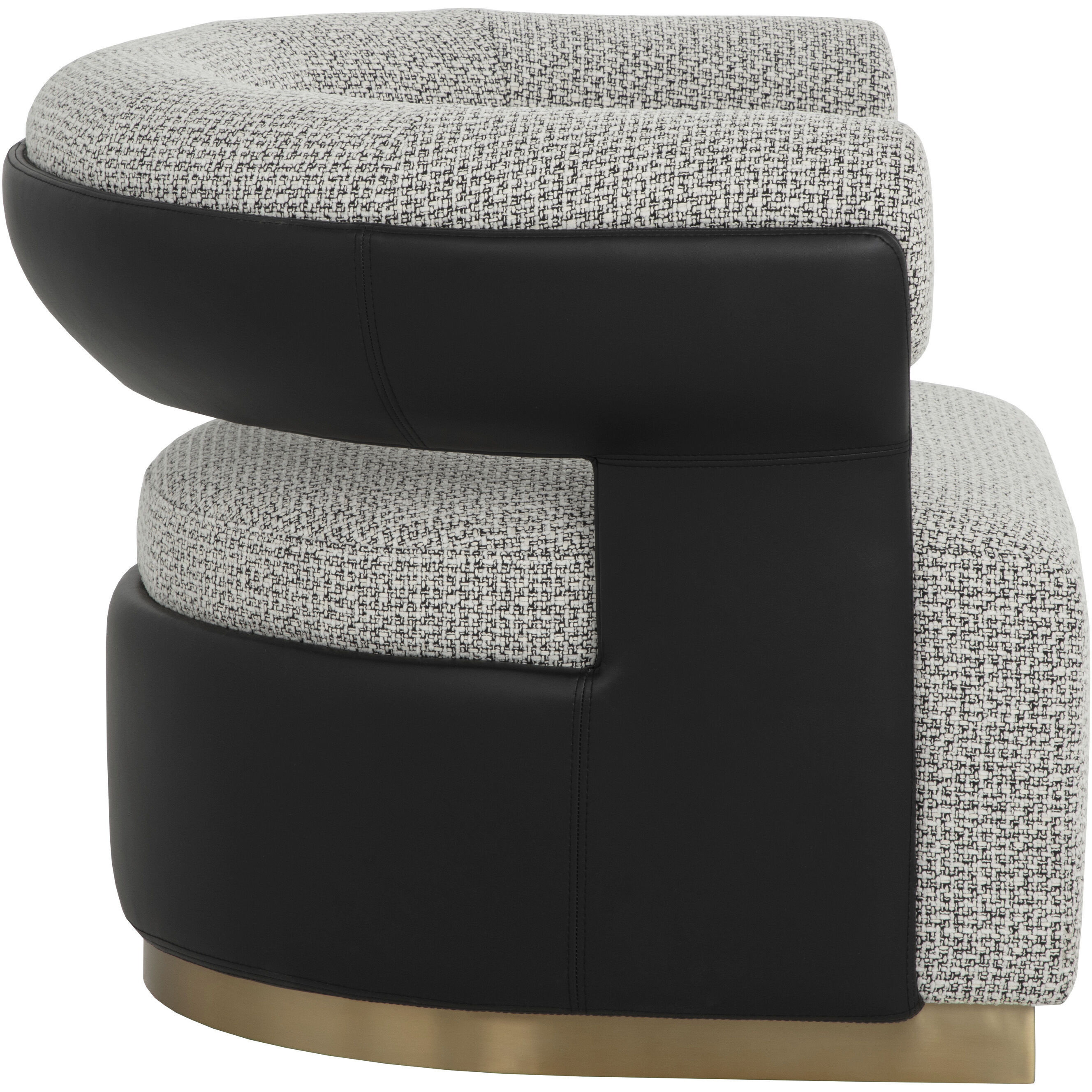 Olida Helios Check Black / Napa Black Swivel Lounge Chair